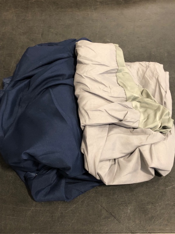 Photo 1 of Biloban Crib Sheets Fitted for Boys, 2 Pack Crib Sheet Fits for Standard Crib Mattress, Neutral Toddler Bed Sheets Girl, Grey & Navy, 52”X 28”