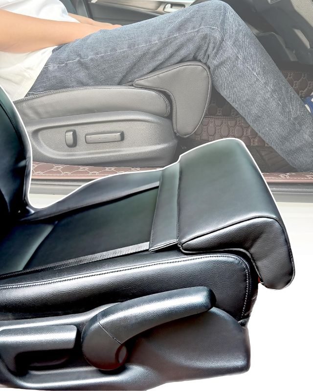Photo 1 of Car Seat Extender Leg Support, Upgraded Car Driver Seat Leg Support Extender - Heighten & Lengthen, Universal Car Leg Extender Pillow for Cars Buses Trains Office Home (Large)