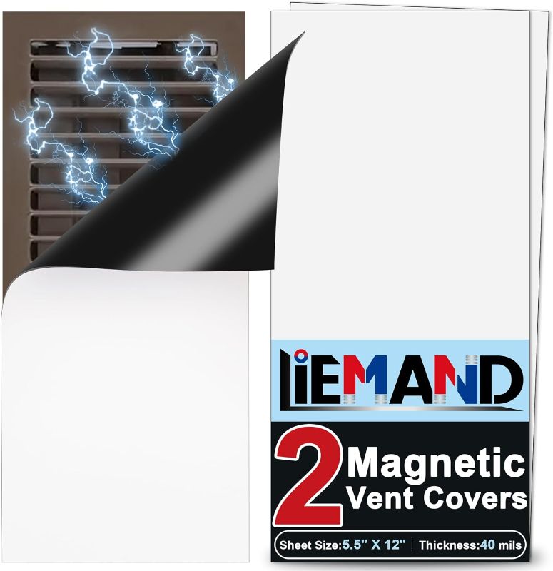 Photo 1 of Powerful Magnetic Vent Covers,5.5 "X 12"Register Vent Cover for Home and RV, HVAC Iron Registers?Strong and Well-Fitting Floor Vent Covers/Air Vent Covers/Ceiling Vent Covers,2Pack