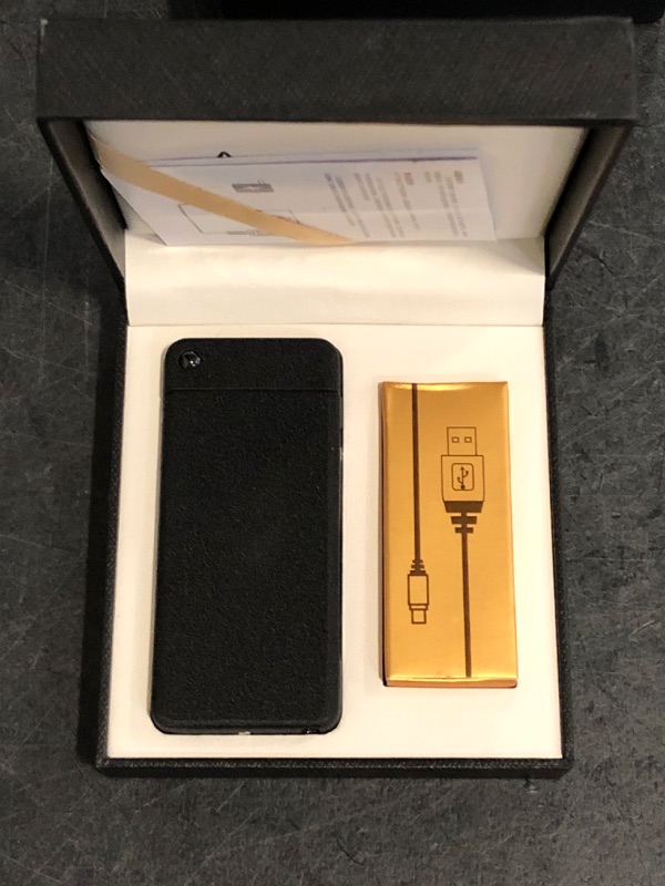Photo 1 of BABOBIU Electric Arc Lighter - USB Rechargeable, Plasma, Windproof, Unique Cool Lighter with Upgraded Capacity Battery for Candles, Incense, Fireworks (Frosted Black)