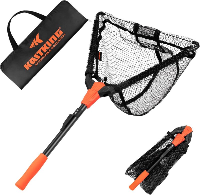 Photo 1 of KastKing Pontus Fishing Net, Foldable & Lightweight Landing Net with Built in Length Scale, Strength Aluminum Handle, Fishing Gear and Gift for Men