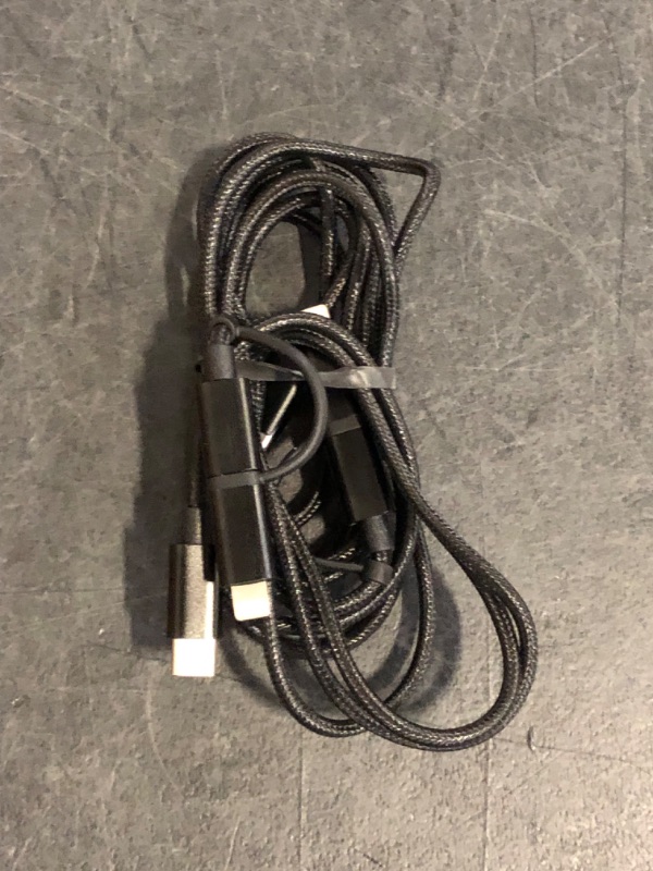 Photo 1 of USB C Cable 60W Max, 2 in 1 USB C to C/Lightning Cable, Fast Charging Type-C Multi iPhone Charger Cord Compatible for iPhone 16/15/14/13, Android, MacBook, iPad, Carplay and More (2Pack 4FT Black)