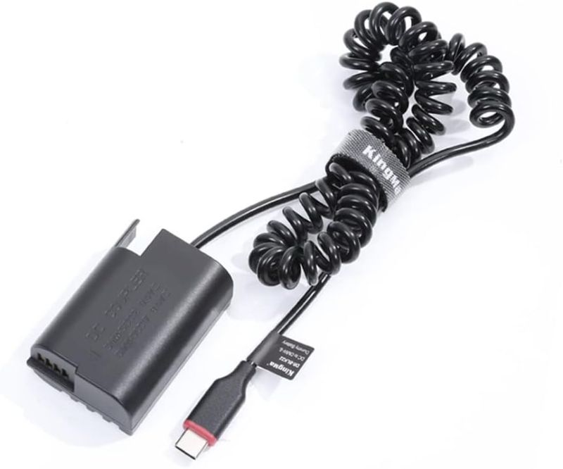 Photo 1 of King Ma DMW-BLK22 Decoded Dummy Battery Power Adapter with Spring Cable Type-C Power Supply Replace for Panasonic DMC-GH3? GH5?GH5S? GH4?GH6? DC-G9?S5 Camera