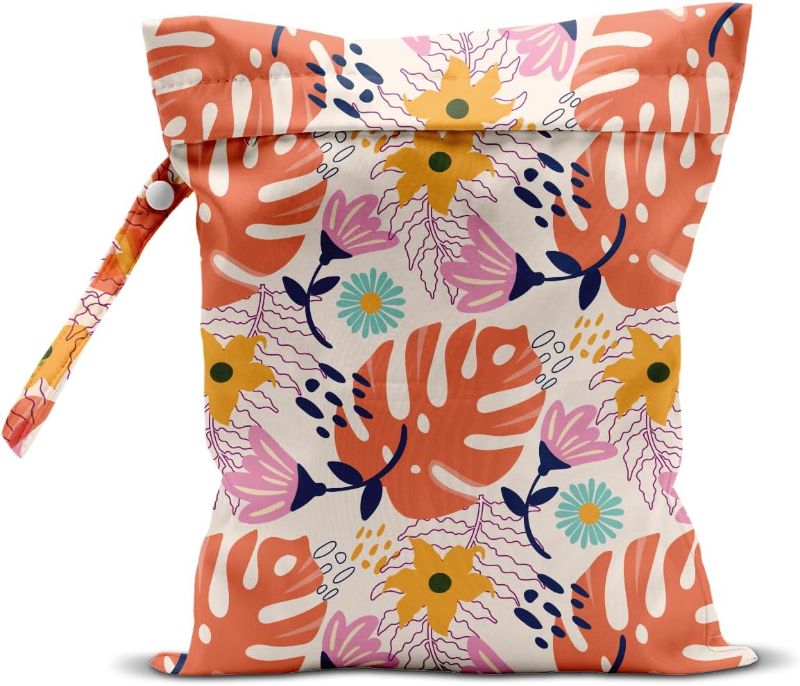Photo 1 of Wet Bag for Swimsuit Dirty Diaper Gym Yoga Clothes Wet Dry Bag for Poor Travel Camp Surf Cruise Beach Essentials for Women Men Summer Gifts Tropical Palm