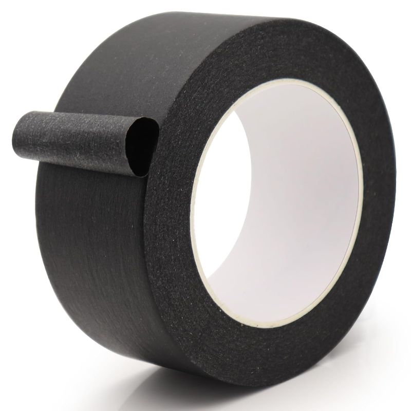 Photo 1 of Masking Tape 2 Inch Wide, Black Painters Tape, Multi - Use Tape for Home Wall Painting, Building, School Stationery, Labeling, Edge Finishing, 2 Inches x 55 Yards