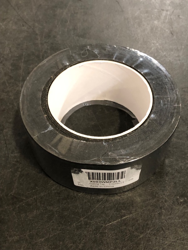 Photo 1 of Masking Tape 2 Inch Wide, Black Painters Tape, Multi - Use Tape for Home Wall Painting, Building, School Stationery, Labeling, Edge Finishing, 2 Inches x 55 Yards