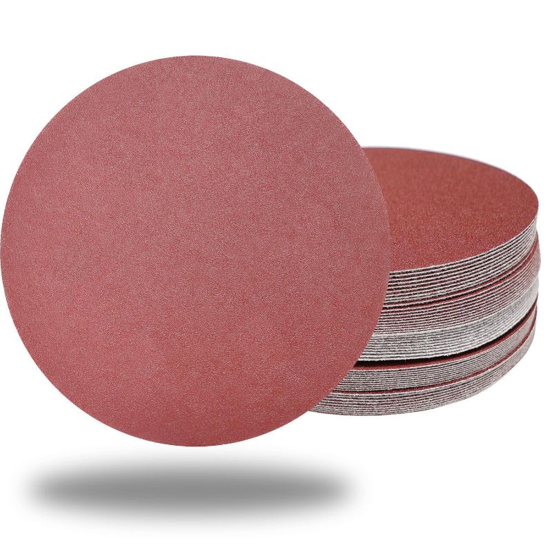 Photo 1 of 50 Pack 7 Inch 120 Grit Hook-and-Loop Sanding Discs Sandpaper -7" Aluminum Oxide Sander Paper Grinding Polishing for Random Orbit Drywall Sander