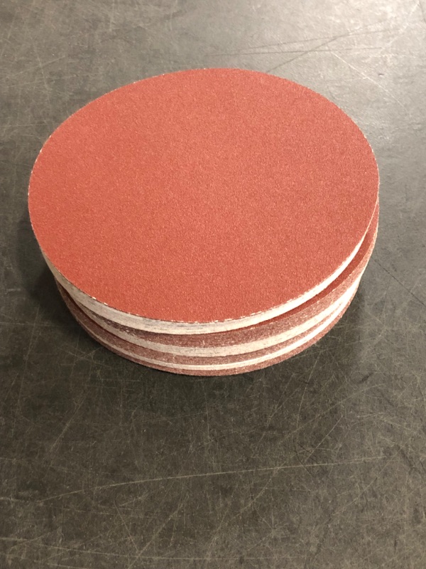 Photo 1 of 50 Pack 7 Inch 120 Grit Hook-and-Loop Sanding Discs Sandpaper -7" Aluminum Oxide Sander Paper Grinding Polishing for Random Orbit Drywall Sander