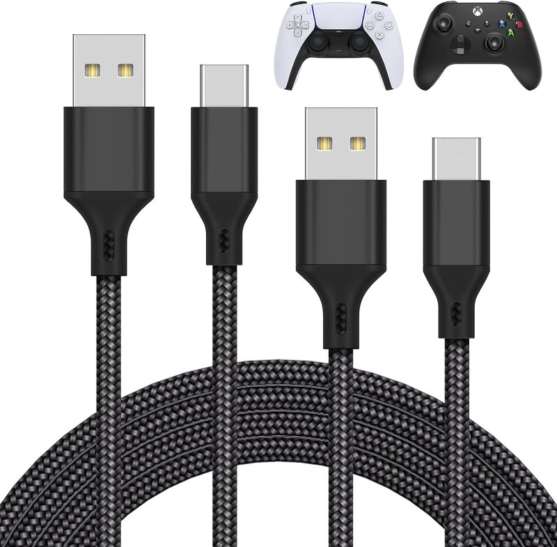 Photo 1 of MENEEA Charger Charging Cable for PS5/PS5 Pro Controller,for Xbox Series X/S,for Nintendo Switch 2 Pack 10FT Replacement USB C Cord Nylon Braided Type-C Ports for PlayStation 5 Skin & Protector Sets