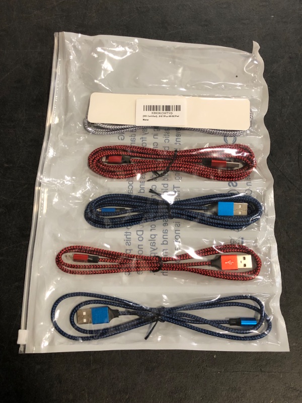 Photo 1 of Missing One ** [Apple MFi Certified] 6Pack 3/3/6/6/6/10 FT iPhone Charger Nylon Braided Fast Charging Lightning Cable Compatible iPhone 14 Pro/13 mini/13/12/11 Pro MAX/XR/XS/8/7/Plus/6S/SE/iPad