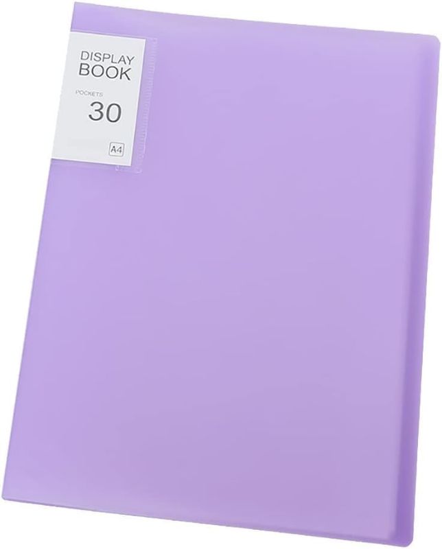 Photo 1 of Purple Diamond Storage Book - A4 Portfolio Folder for 60 Picture Pics, 30 Pages - Organization, Storage, 12.2x9.1in
