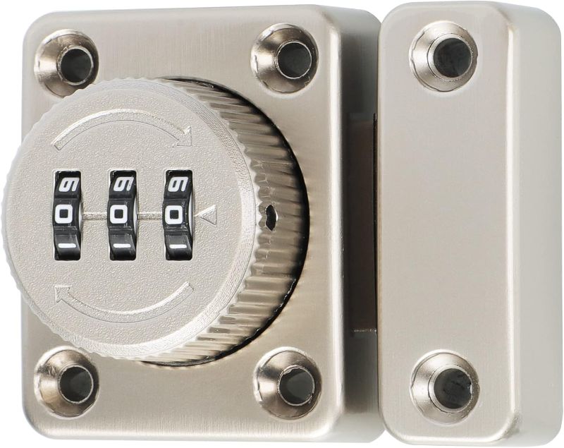 Photo 1 of Alise Password Gate Latch Slide Bolt Latches Lock,Safety Double Sided Gate Hardware Locks,MSS002-S Silver