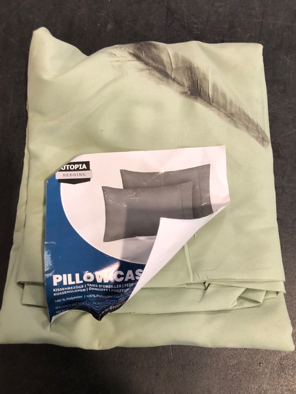 Photo 1 of *Dirty* EXQ Home Toddler Pillowcases 13x18 Travel Pillow Case Set of 2, Small Pillow Case Fits Baby Pillow Sized 12x16, 13x18, Kids Pillowcases 2 Pack Machine Washable with Envelope Closure (Sage)