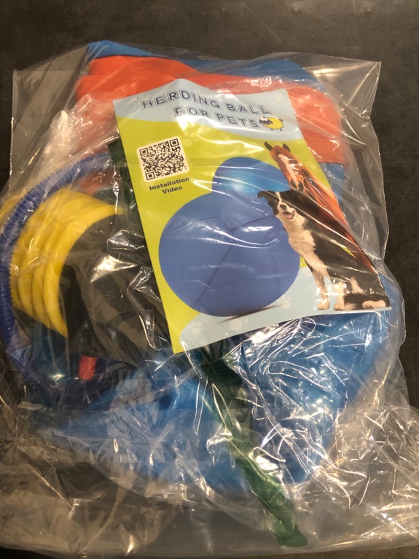 Photo 1 of 18'' Herding Ball for Dogs – Durable Dog Toy Agility Equipment for Australian Shepherds, Cattle, Border Collies, and Small/Medieum Breeds, Outdoor Dog Toys