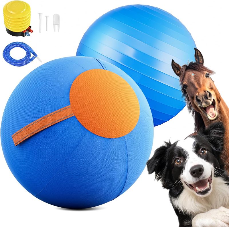 Photo 1 of 18'' Herding Ball for Dogs – Durable Dog Toy Agility Equipment for Australian Shepherds, Cattle, Border Collies, and Small/Medieum Breeds, Outdoor Dog Toys