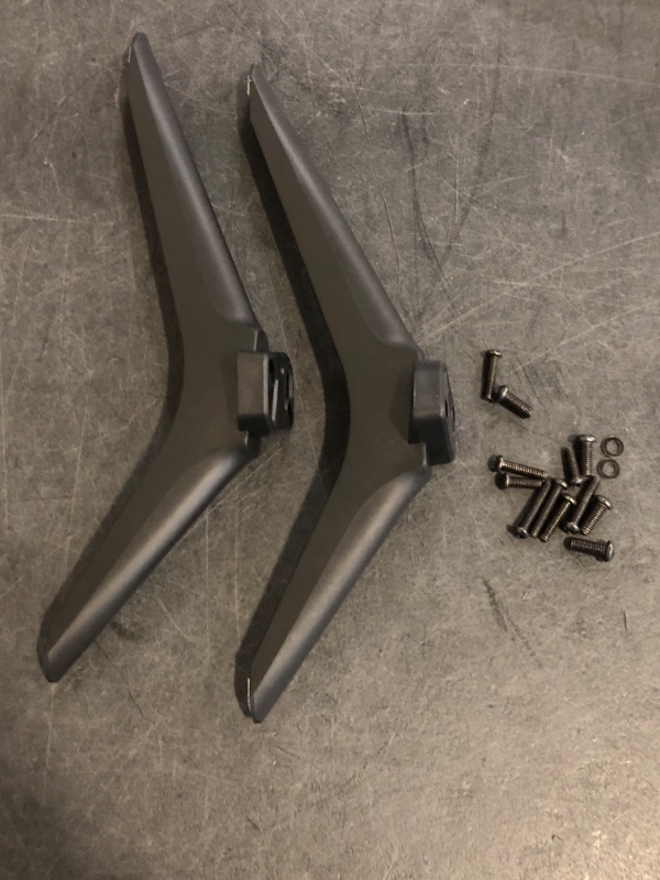 Photo 1 of TV Base Stand for Hisense TV Legs, TV Stand Legs for Hisense 32" 43" 50" 55" 58" 65" TV, for 32H4030F3 32H4G 43R6E3 43R6E1 50R6E3 50R6E4 50R6090G 55R6E1 55R6E 55R6070G 58R6E3 65H6570F, with Screws