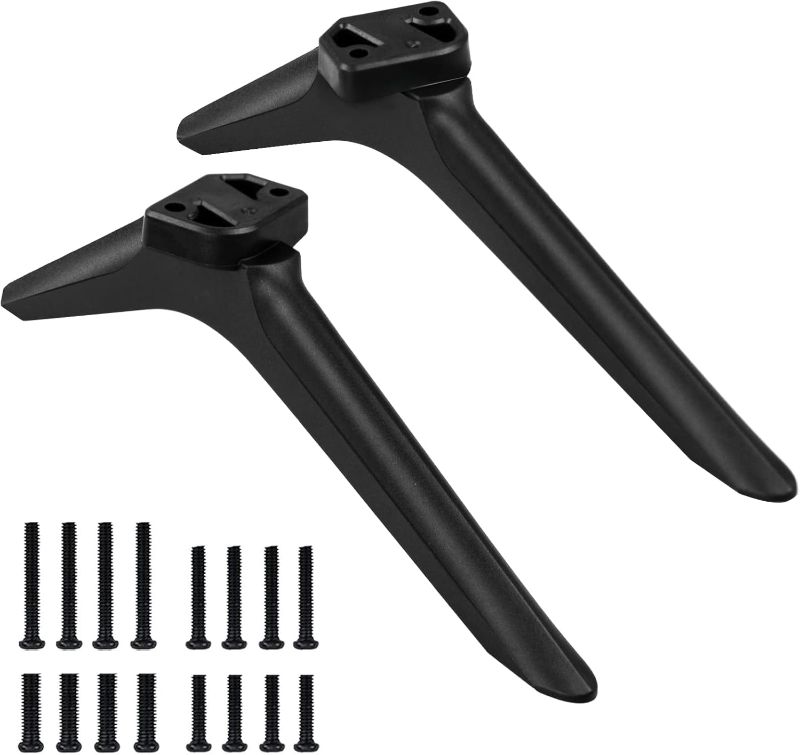 Photo 1 of TV Base Stand for Hisense TV Legs, TV Stand Legs for Hisense 32" 43" 50" 55" 58" 65" TV, for 32H4030F3 32H4G 43R6E3 43R6E1 50R6E3 50R6E4 50R6090G 55R6E1 55R6E 55R6070G 58R6E3 65H6570F, with Screws