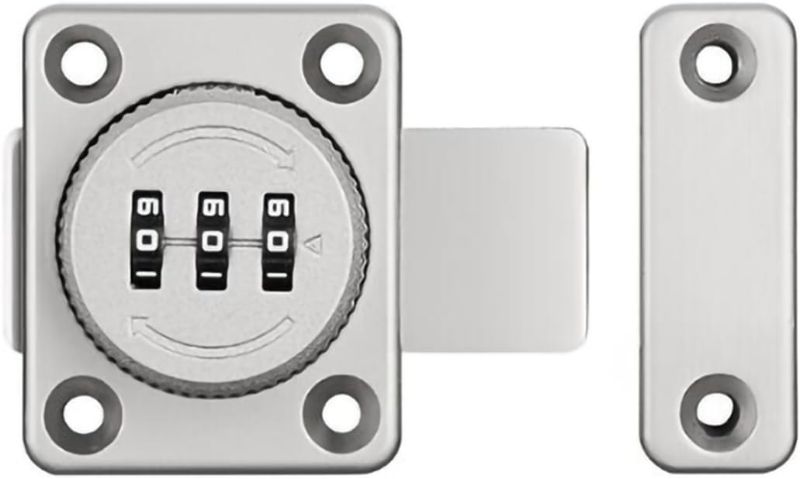 Photo 1 of Combination Lock with Passcode 3 Digit Zinc Alloy Material Keyless Entry Rotating Bolt Baby Safty Ideal for Your Personal Belongings Like Suitcases Storage Lockers Shoe Cabinets Closet