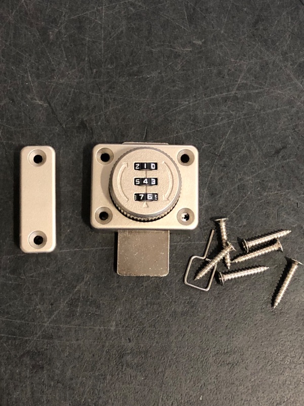 Photo 1 of Combination Lock with Passcode 3 Digit Zinc Alloy Material Keyless Entry Rotating Bolt Baby Safty Ideal for Your Personal Belongings Like Suitcases Storage Lockers Shoe Cabinets Closet