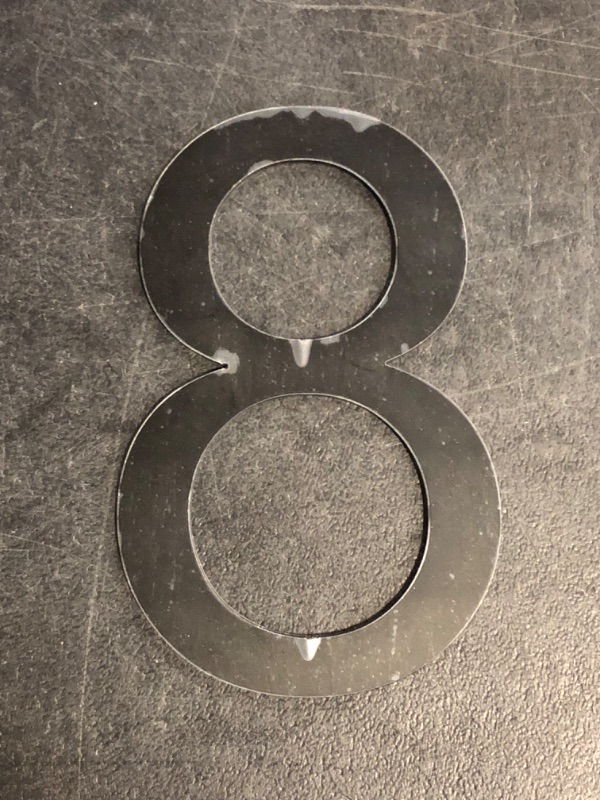 Photo 1 of Self-adhesive 5 Inch House Numbers Acrylic House Number Modern House Numbers Black Mailbox Numbers for Outside Address Home Number for Apartments Office Hotel Room (Number 8)