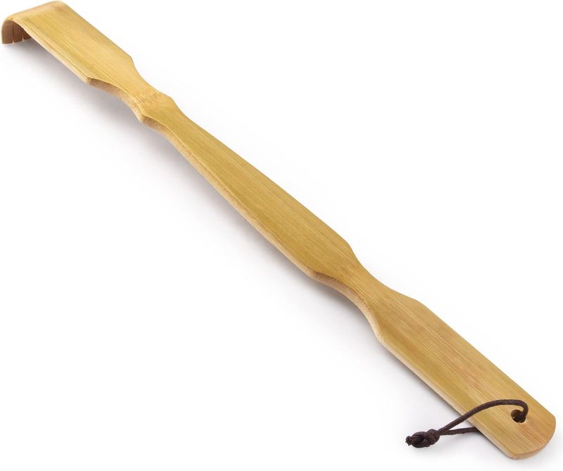Photo 1 of 2 Pack Bamboo Back Scratcher, 17 Inch Long Handle Ideal Gifts for Mom and Dad