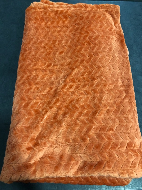 Photo 1 of Inhand Fall Throw Blanket, Super Soft Fuzzy Blanket for Couch Sofa Bed Office, Cozy Plush Fleece Blanket Throw Size, Washable Lightweight Flannel Blankets Throw for All Season(50”x60”,Rust)