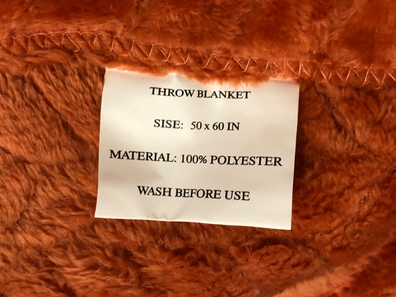 Photo 1 of Inhand Fall Throw Blanket, Super Soft Fuzzy Blanket for Couch Sofa Bed Office, Cozy Plush Fleece Blanket Throw Size, Washable Lightweight Flannel Blankets Throw for All Season(50”x60”,Rust)