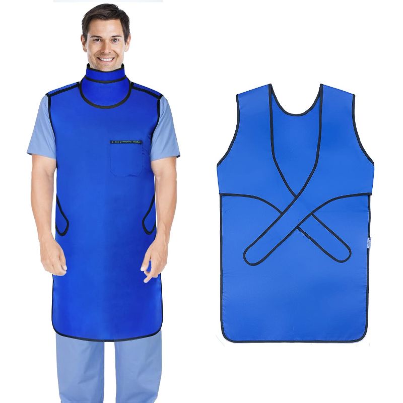 Photo 1 of Size L 0.5mmpb Lead Apron for x-Rays - Dental Lab Protection Apron with Thyroid Shield Collar Size L