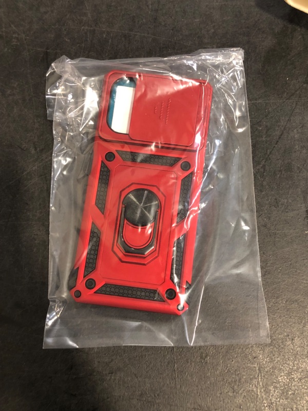 Photo 1 of Moto G Power 2025 Case with Camera Lens Cover, HD Screen Protector, 10 FT Military Grade Drop Protection, Magnetic Ring Holder Kickstand Phone Case for Motorola Moto G Power 2025, Red