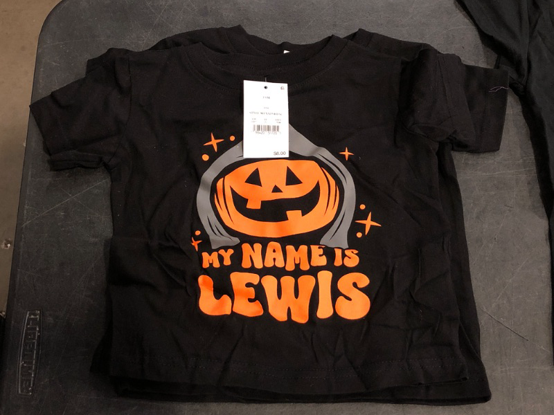 Photo 1 of 18M Baby Lewis & Friends Lewis the Pumpkin Ghoul Short Sleeve Graphic T-Shirt - Black 18M