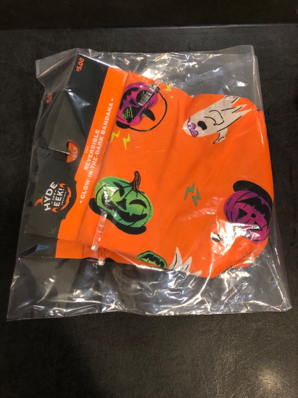 Photo 1 of 2 pack Hyde and EEK Glow in the Dark Reversible Pet Bandana