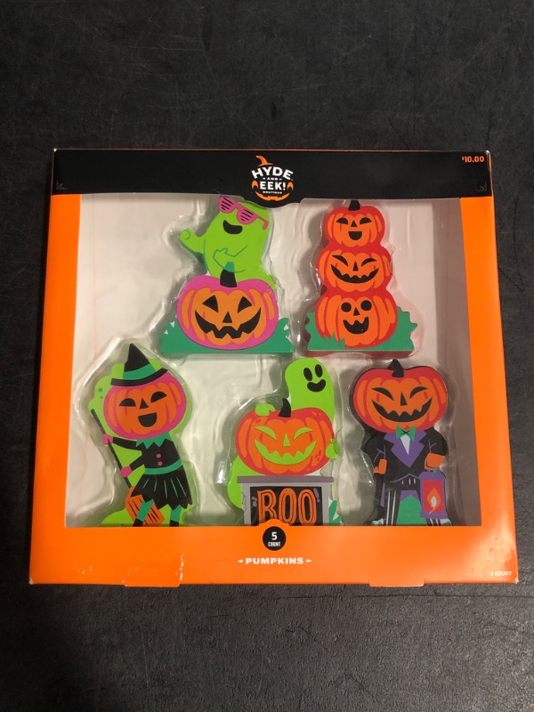 Photo 1 of Target Wood Pumpkins Mini Mantle Halloween Decorative Figurine Set - Hyde & EEK!

