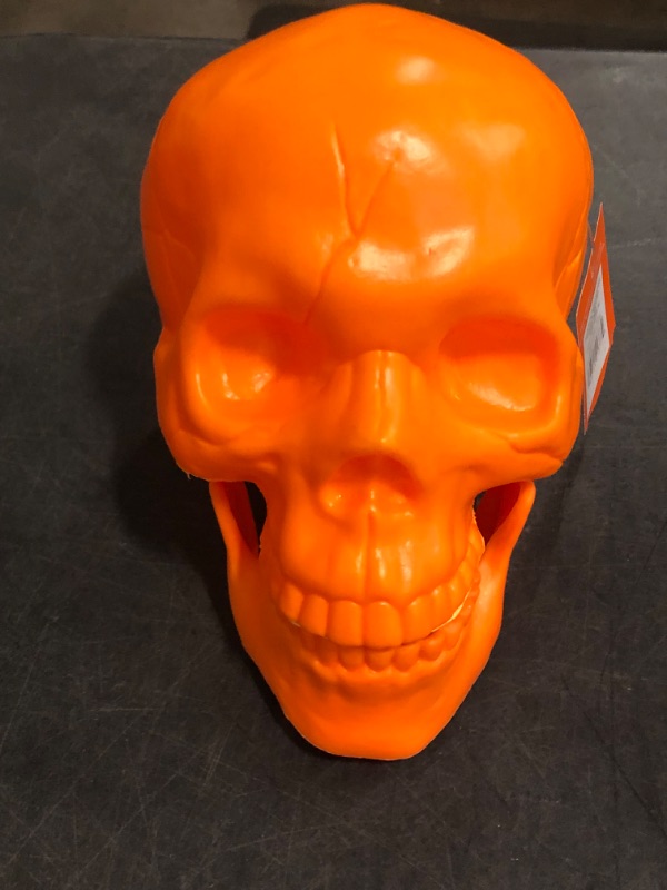 Photo 1 of 4 Neon Colored Skeleton Heads Halloween Decor Inside/Outside Decor 