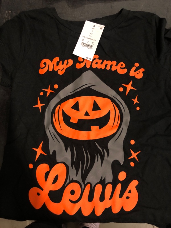 Photo 1 of Size S 6/7 Lewis & Friends™ Girls' Short Sleeve Graphic T-Shirt - Black S