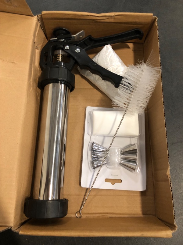 Photo 1 of 1+8PCS Churro Maker Kits, Stainless Steel Churro Maker Machine/ 3 Flower Pieces/ 2 Brushes/Piping Bag/Piping Nozzle/Converter