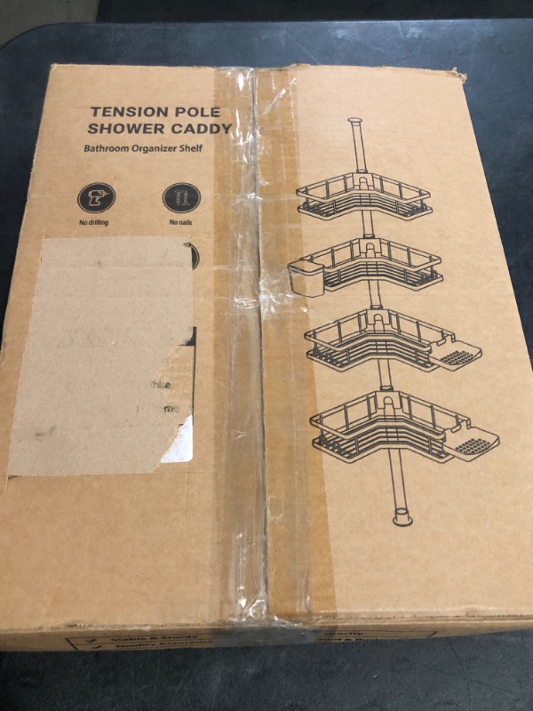 Photo 1 of KEGII Corner Shower Caddy Tension Pole - Shower Tension Rod Organizer, Floor to Ceiling Shower Caddy 25-114.2 inch, Towel Rack Corner Waterproof, Black
Visit the KEGII Store