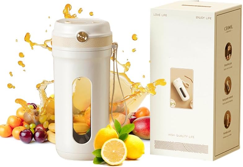Photo 1 of 12.8 oz Personal Blender for Smoothies & Shakes, USB Rechargeable Mini Blender with Travel Bottle, Portable Mixer for Juice, Protein Shakes – Ideal for Office, Gym, Travel (Z03)