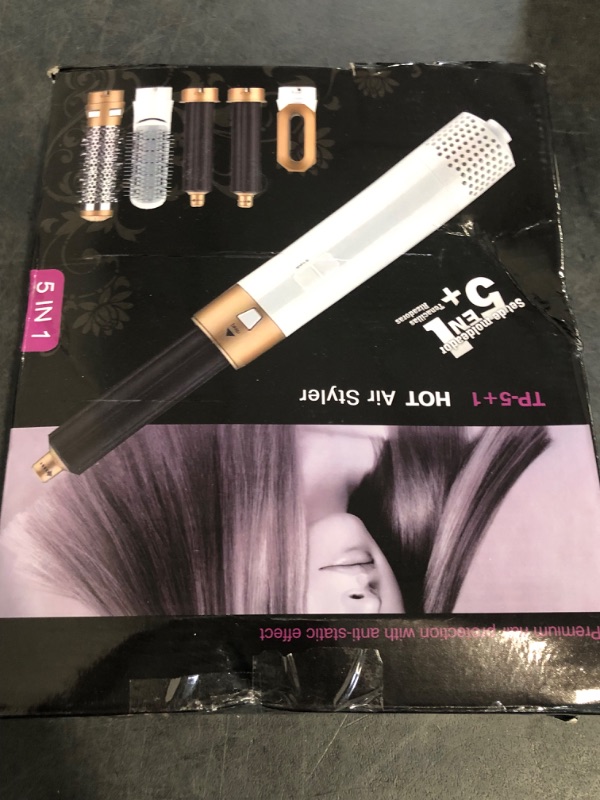 Photo 1 of Hair Dryer Brush, 5 in 1 Multi Hair Styler,110,000 RPM High-Speed Negative Ionic Hair Dryer, Upgrade Air Styler Wrap Blow Dryer Brush for Curling Volumizing Straightening Waves Styling, Salon Tools