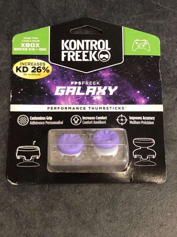 Photo 1 of KontrolFreek FPS Freek Galaxy Purple for Xbox One and Xbox Series X Controller | 2 Performance Thumbsticks | 1 High-Rise, 1 Mid-Rise | Purple