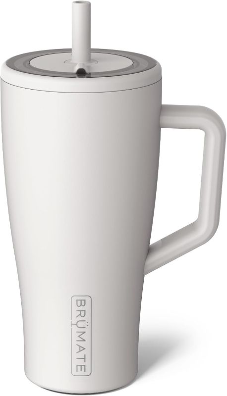 Photo 1 of BrüMate Era 30 oz Tumbler with Handle and Straw | 100% Leakproof Insulated Tumbler with Lid and Straw | Made of Stainless Steel | Cup Holder Friendly Base | 30oz (Dune)
