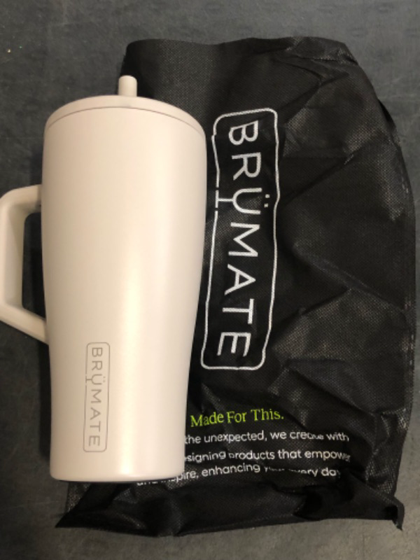 Photo 1 of BrüMate Era 30 oz Tumbler with Handle and Straw | 100% Leakproof Insulated Tumbler with Lid and Straw | Made of Stainless Steel | Cup Holder Friendly Base | 30oz (Dune)