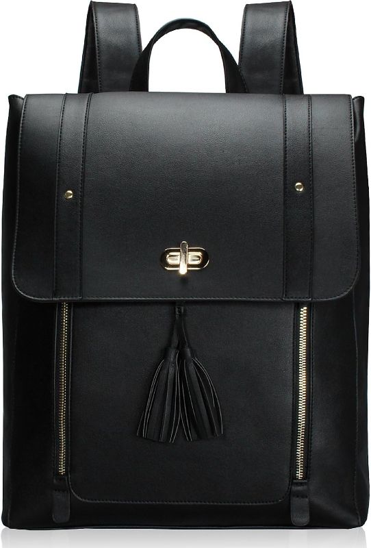 Photo 1 of Different Color ** ESTARER Upgraded Version Women PU Leather Backpack 15.6 Inch Laptop Backpack Vintage College Rucksack Bag