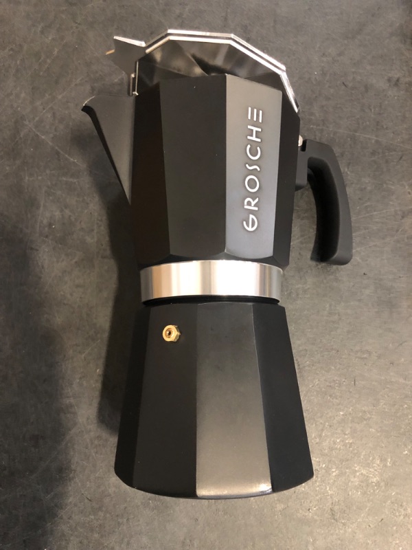 Photo 1 of GROSCHE Milano Stovetop Espresso Maker Moka pot 12 espresso Cup - 23.6 fl oz, Black, Cuban Coffee Maker Stove top coffee maker Moka Italian espresso greca coffee maker brewer percolator