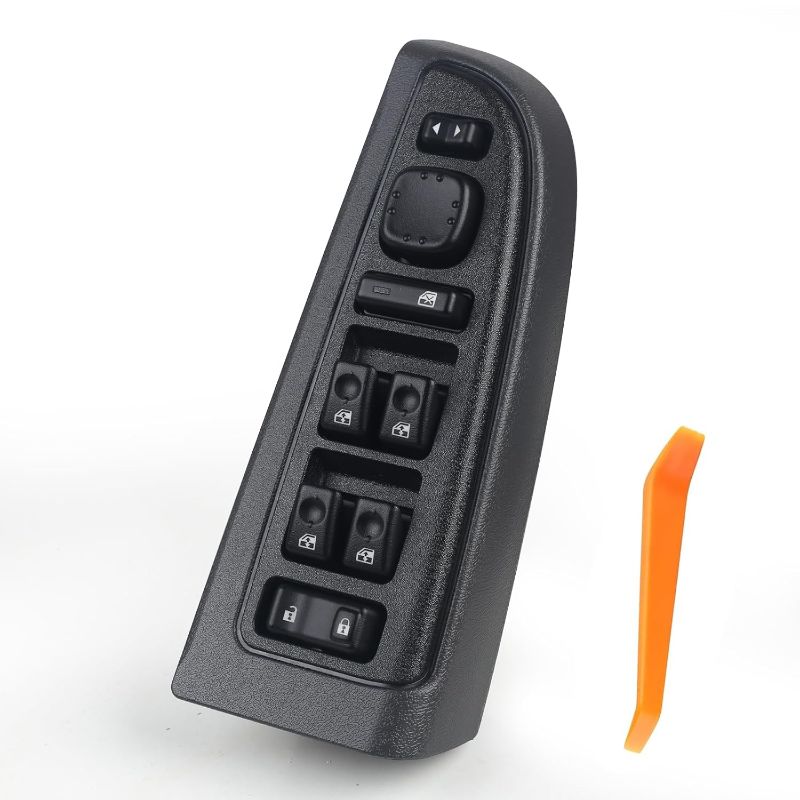 Photo 1 of 15883323 Master Power Window Switch for 2003-2007 Chevy Avalanche, Silverado, Tahoe, Cadillac Escalade, GMC Sierra, Yukon - Driver Side with Black Bezel Cover, DWS-220 901-075