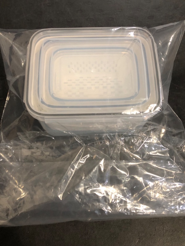Photo 1 of 6 PCS Fruit Storage Containers for Fridge - Fruit Containers for Refrigerator with Removable Colander - Airtight Food Storage Container Keep Produce Vegetables Berry Fresh Longer