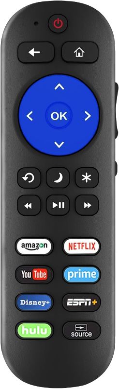Photo 1 of Pack of 2 Remote Compatible with Roku Remote, for Roku Player, for Roku TV Remote, for Roku Box 1 2 3 4, Express, Premiere, Ultra, for TCL Hisense Onn Roku TV with Anti-Lost Case