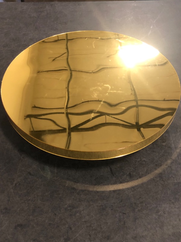 Photo 1 of 11.8''Gold Cake Stand, Round Dessert Table Display Holder, Acrylic Cake Tray Serving Platter for Party, Wedding, Birthday, Baby Shower, Anniversary