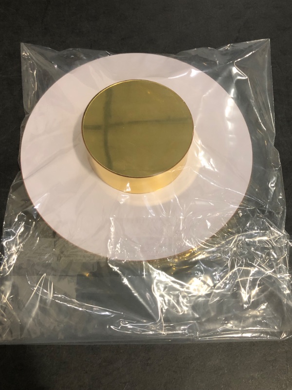 Photo 1 of 11.8''Gold Cake Stand, Round Dessert Table Display Holder, Acrylic Cake Tray Serving Platter for Party, Wedding, Birthday, Baby Shower, Anniversary