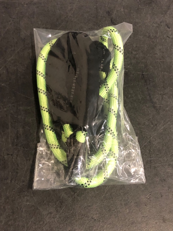 Photo 1 of Rope Dog Leash 4 FT: Heavy Duty Leashes with Swivel Lockable Hook Reflective Threads Bungee and Padded Handle - Dog Lead for Large Small Medium Dogs Outside Walking Hiking Green