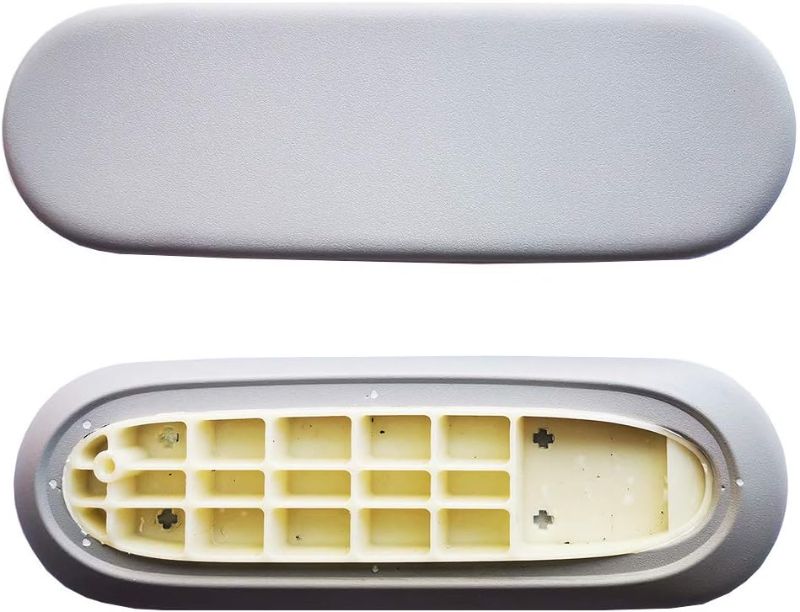 Photo 1 of Arm Pads Caps Replacement for Herman Miller Sayl Office Chair, Fixed and Height-Adjustable Armrest, Light Gray Vinyl (1-Pair)
